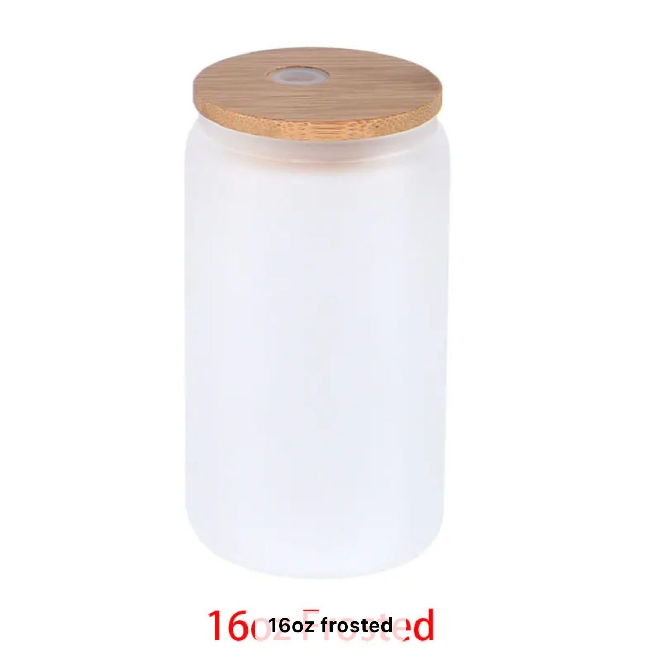 BLANK 16oz Clear/ Frosted Sublimation glass can, glass tumbler