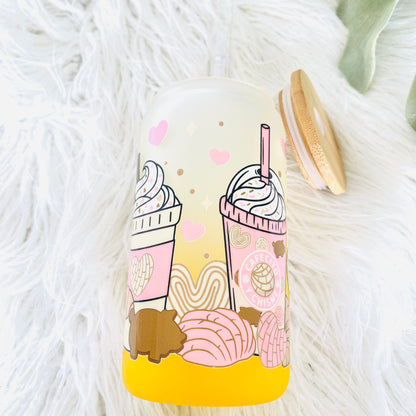 Sweet Treat | 16oz Foster Glass Can, Bamboo Lid & Straw