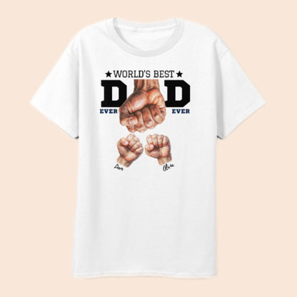 Worlds Best Dad ever Custom Name T-Shirt