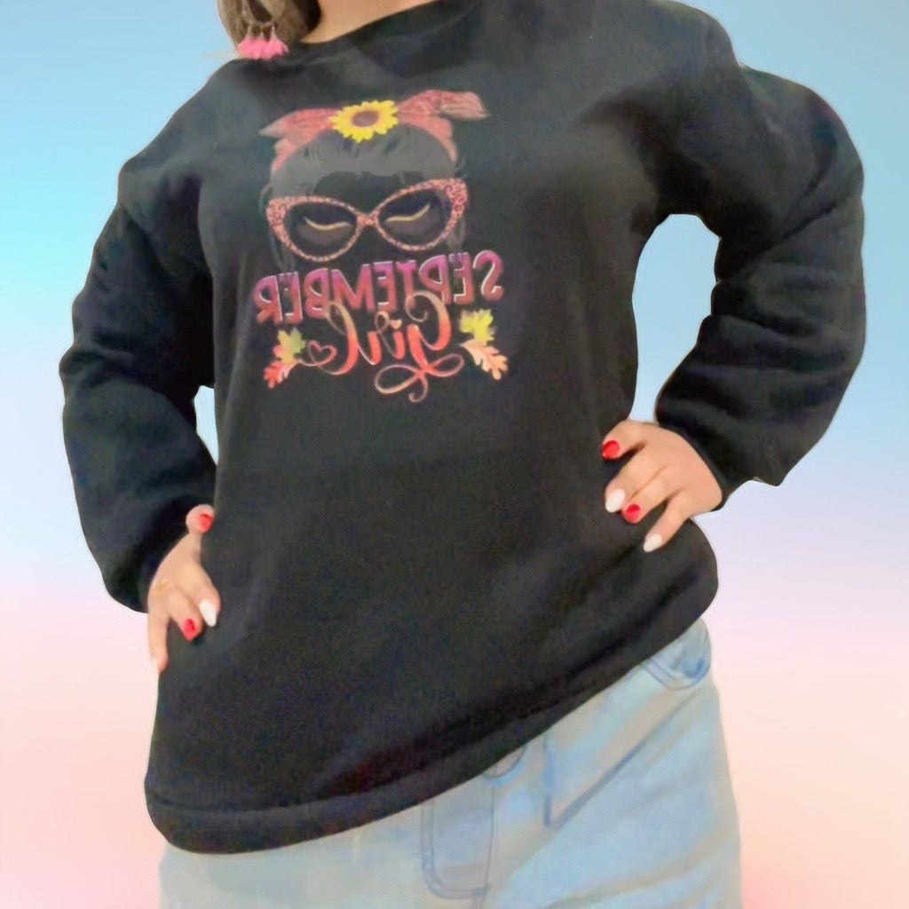 Pretty Month Women | Solid Pullover Sweatshirt, Casual Long Sleeve Crew Neck Sweatshirt