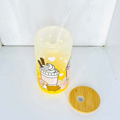 Sweet Treat | 16oz Foster Glass Can, Bamboo Lid & Straw