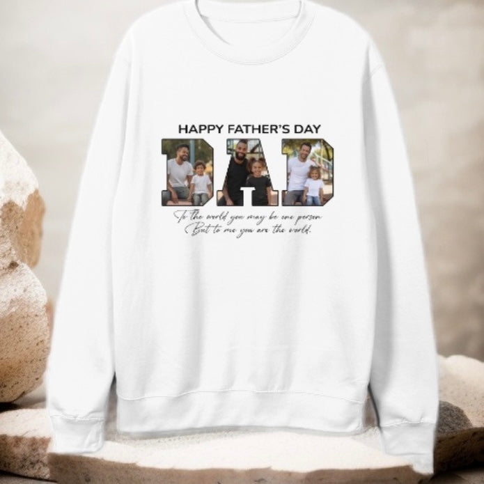 Dad Photo Frame Custom Sweatshirt