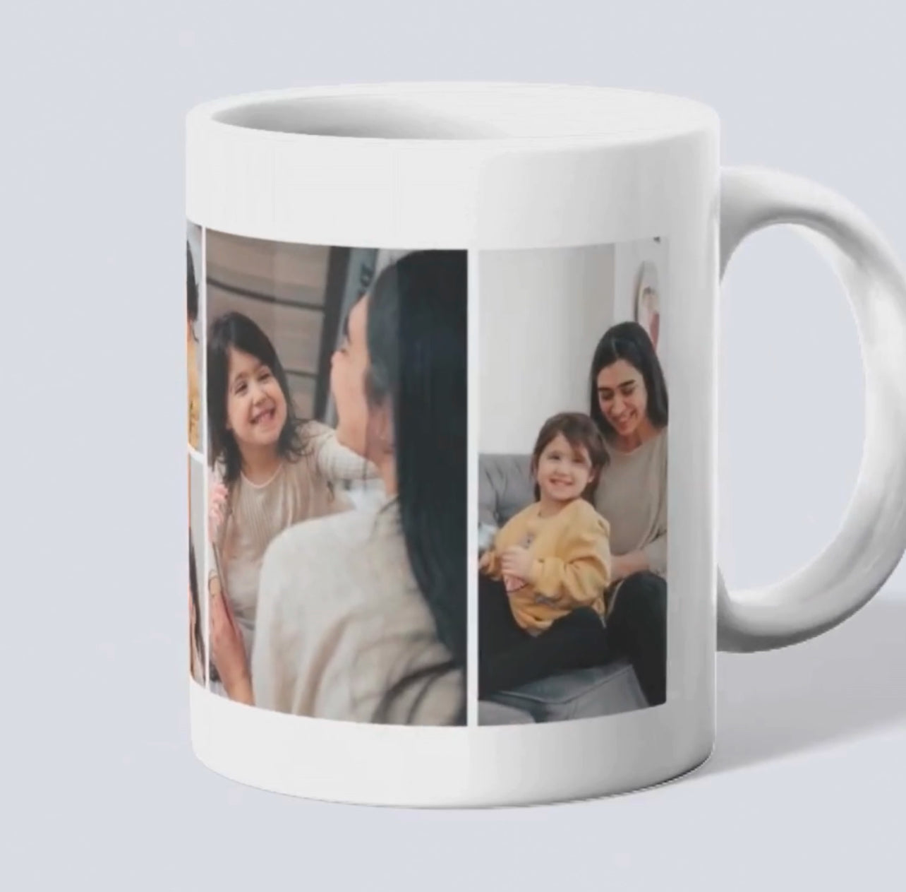 11OZ Personalised Mug with 4 Images and a Message