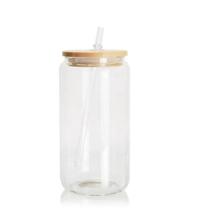 BLANK 16oz Clear/ Frosted Sublimation glass can, glass tumbler