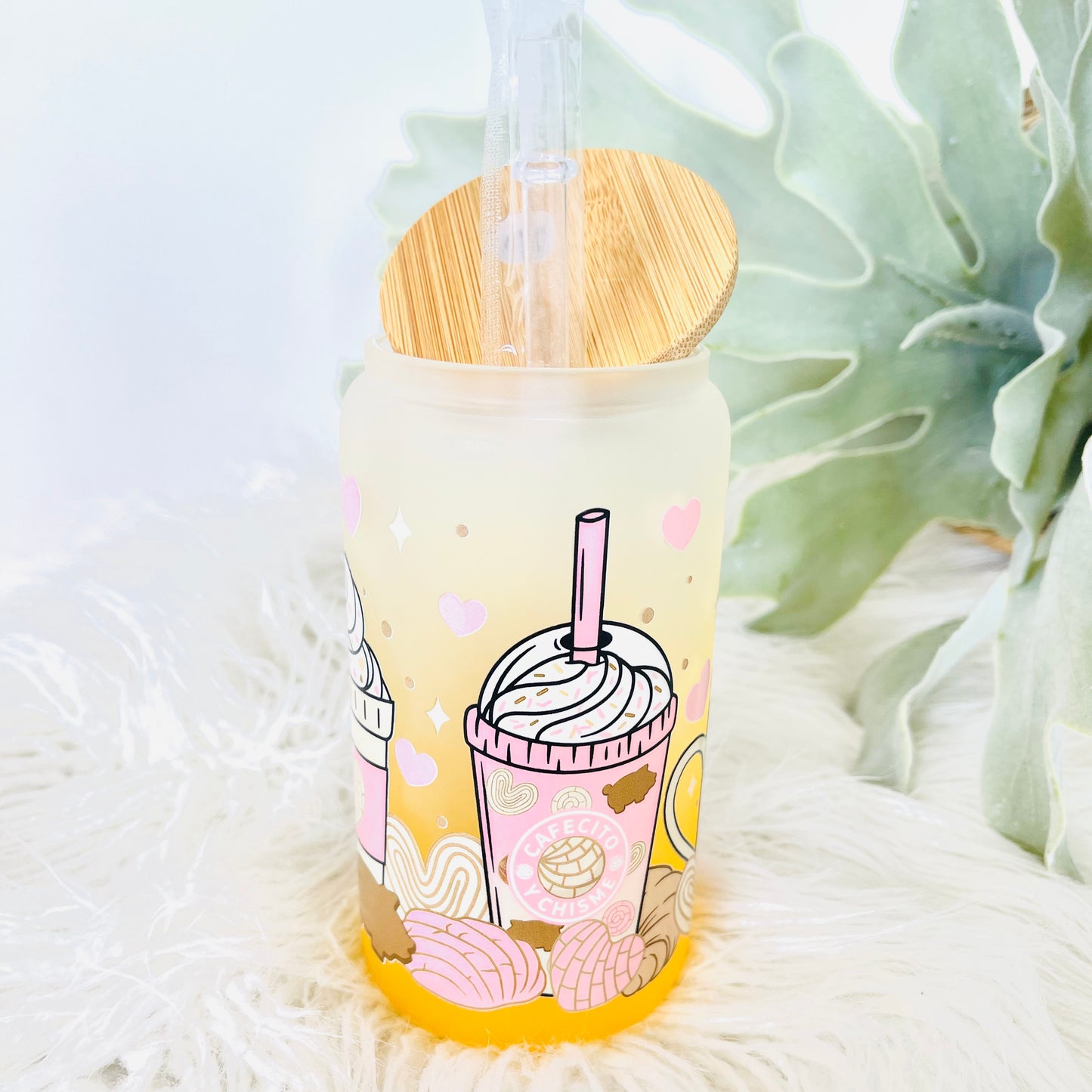 Sweet Treat | 16oz Foster Glass Can, Bamboo Lid & Straw