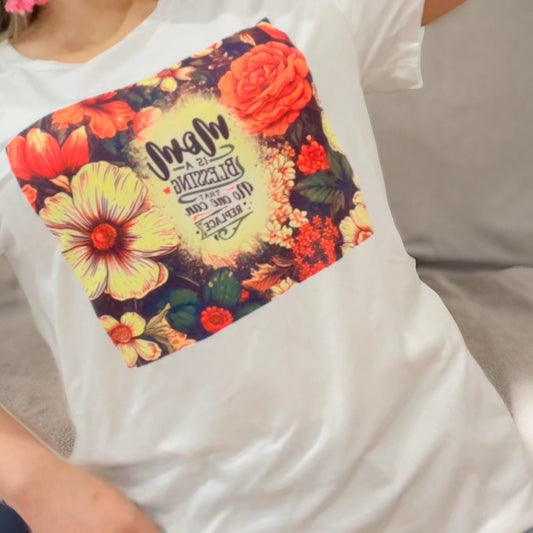 Mothers Day Gift, T Shirt, 100% Polyester Cotton