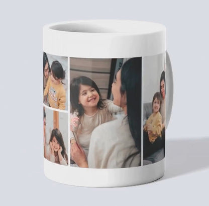 11OZ Personalised Mug with 4 Images and a Message