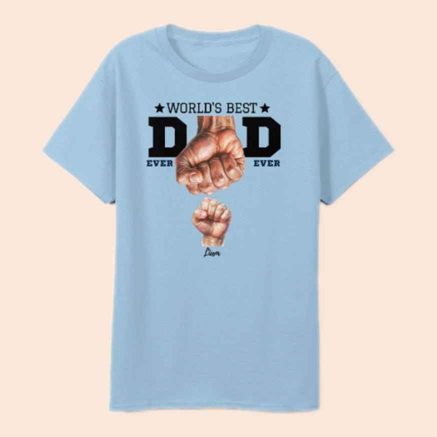 Worlds Best Dad ever Custom Name T-Shirt