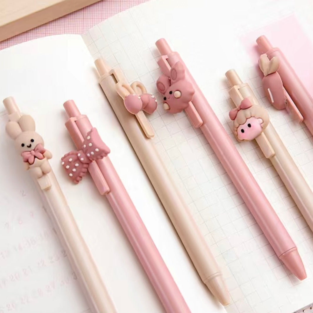 Adorable rabbit girl gel with 0.5mm black refill-pens