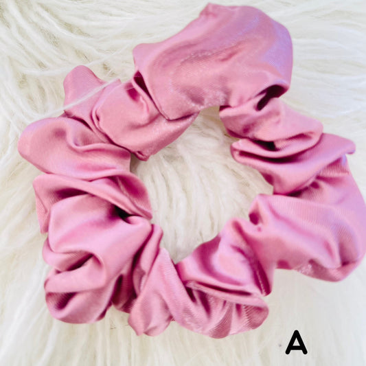 Colourful satin scrunches, hair accessories for women and girls