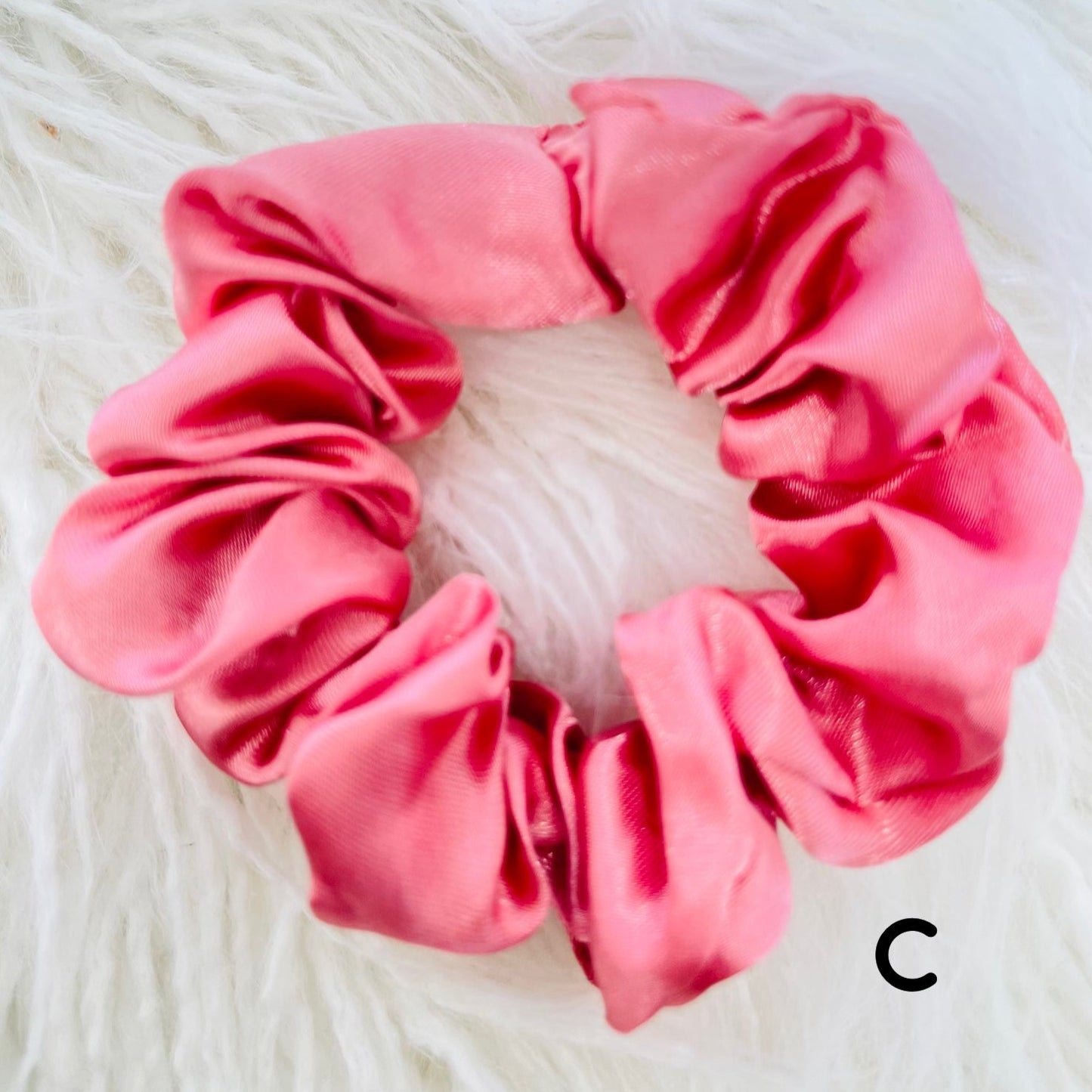 Colourful satin scrunches, hair accessories for women and girls