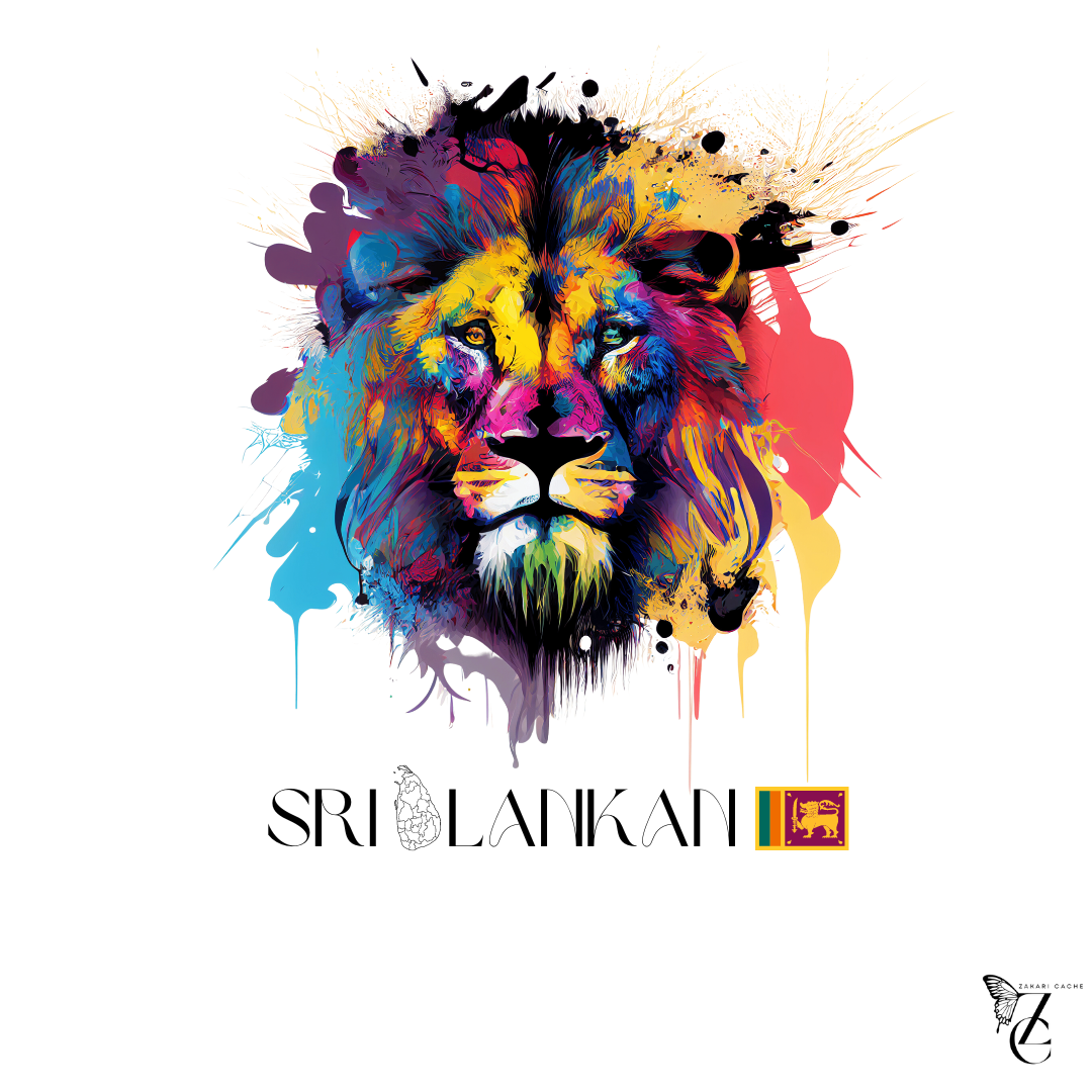 Sri Lankan Pride: Majestic Lion Oversized T-Shirt