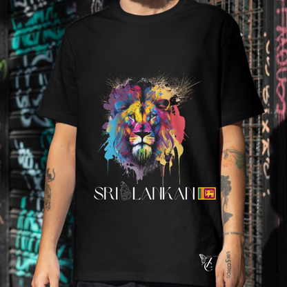 Sri Lankan Pride: Majestic Lion Oversized T-Shirt