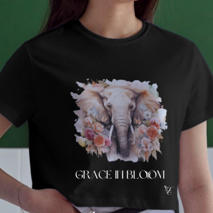 Grace in Bloom: Embrace Elegance with Our Floral Elephant Crop Top