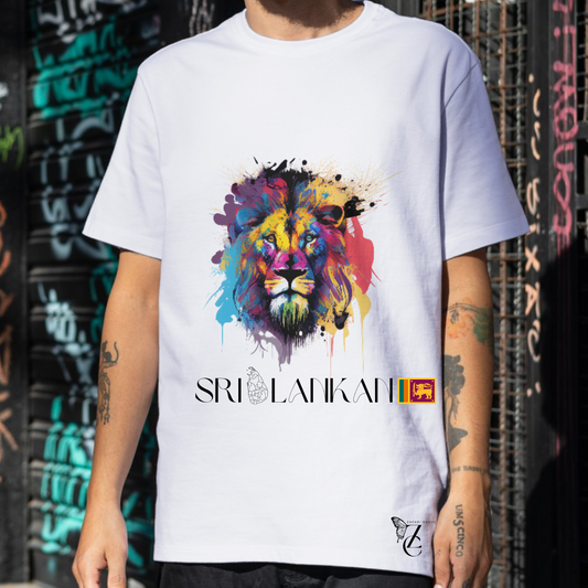 Sri Lankan Pride: Majestic Lion Oversized T-Shirt