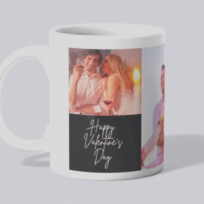 10 X Personalised Mug with Three Pictures and your own Text