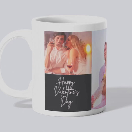 Valentine's Day Triple Photo With Message Mug