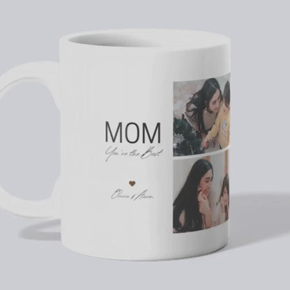 11OZ Personalised Mug with 4 Images and a Message